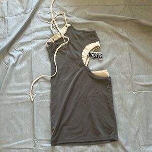 Handmade stylish asymmetrical mini dress